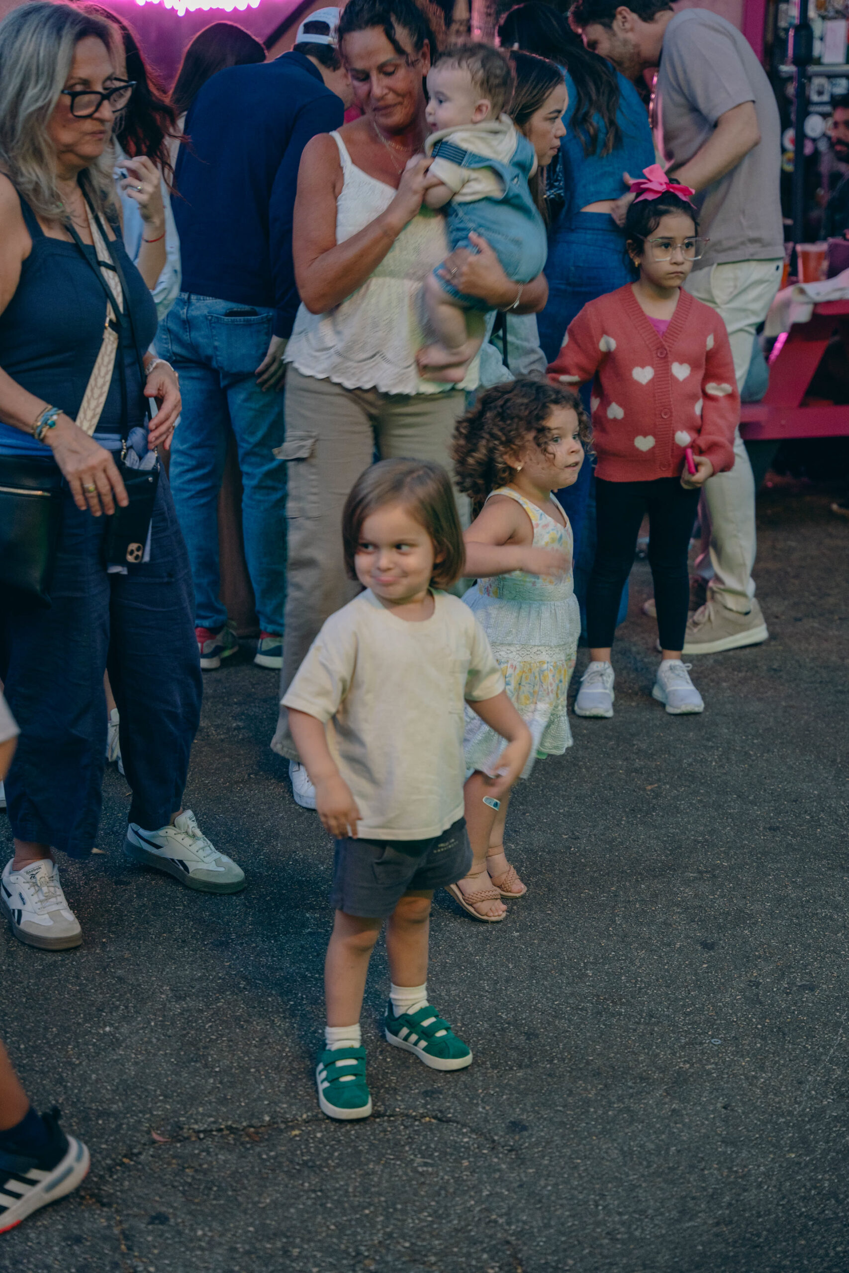 Families enjoying a Miami street event produced by ATM